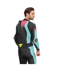 MONO DAINESE LAGUNA SECA 6 PROFESIONAL PERFORADO BLACK/WATER/FUXIA