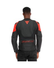CHAQUETA DAINESE RACING 5 PERFORADA BLACK/BLACK/RED FLUO