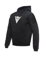 SUDADERA DAINESE DAEMON-X SAFETY HOODIE FULL ZIP BLACK/BLACK/WHITE