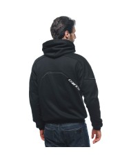 SUDADERA DAINESE DAEMON-X SAFETY HOODIE FULL ZIP BLACK/BLACK/WHITE