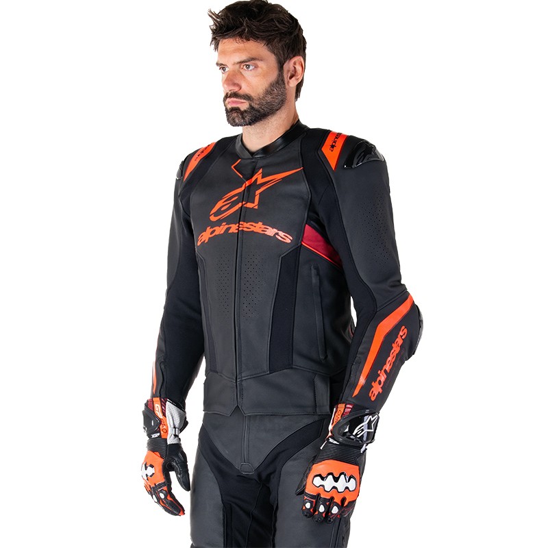 CHAQUETA ALPINESTARS MISSILE V3 IGNITION BLACK/RED FLUO/DARK RED