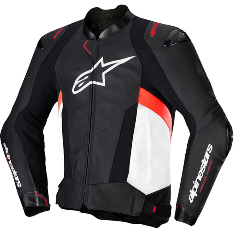 CHAQUETA ALPINESTARS MISSILE V3 BLACK/WHITE/RED FLUO
