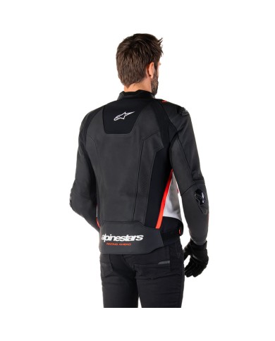 CHAQUETA ALPINESTARS MISSILE V3 BLACK/WHITE/RED FLUO