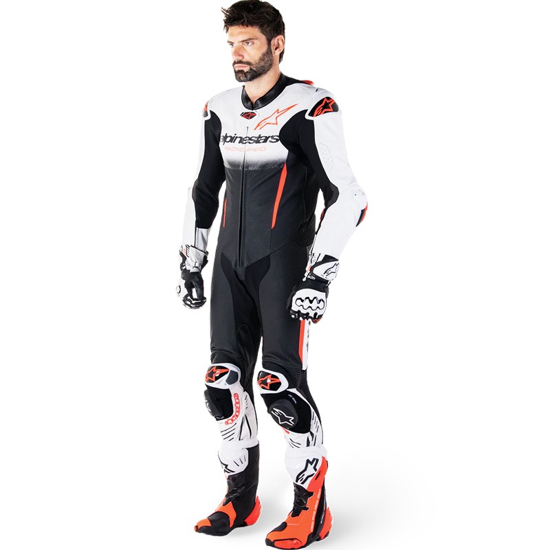 MONO ALPINESTARS GP-R7 PROFESIONAL WHITE/BLACK/RED FLUO