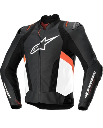 CHAQUETA ALPINESTARS MISSILE V3 AIRFLOW BLACK/WHITE/RED FLUO