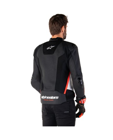 CHAQUETA ALPINESTARS MISSILE V3 AIRFLOW BLACK/WHITE/RED FLUO