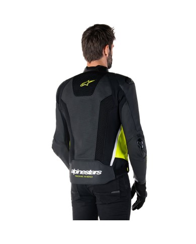 CHAQUETA ALPINESTARS MISSILE V3 AIRFLOW BLACK/YELLOW FLUO/WHITE