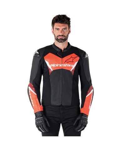 CHAQUETA ALPINESTARS FASTER V3 BLACK/RED FLUO