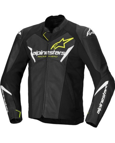 CHAQUETA ALPINESTARS FASTER V3 AIRFLOW BLACK/WHITE/YELLOW