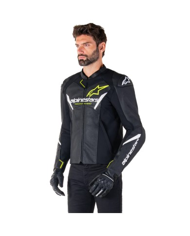 CHAQUETA ALPINESTARS FASTER V3 AIRFLOW BLACK/WHITE/YELLOW