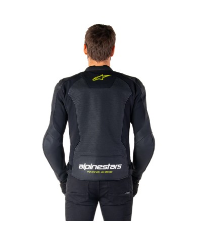 CHAQUETA ALPINESTARS FASTER V3 AIRFLOW BLACK/WHITE/YELLOW