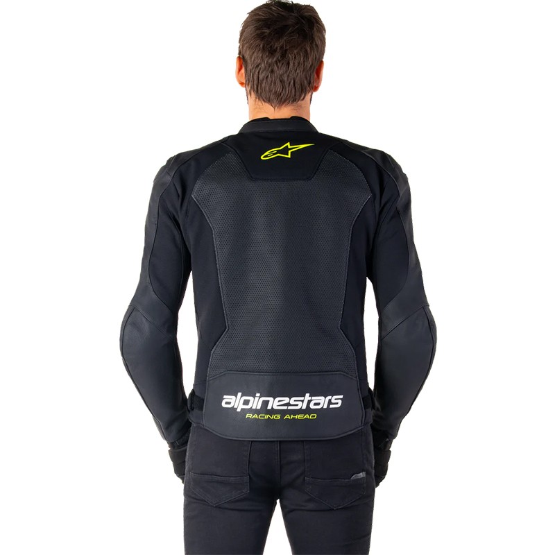 CHAQUETA ALPINESTARS FASTER V3 AIRFLOW BLACK/WHITE/YELLOW