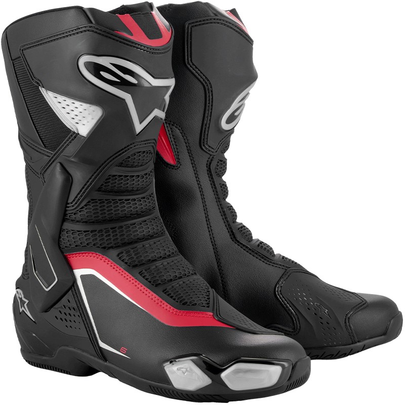 BOTAS ALPINESTARS SMX-6 V3 BLACK/SILVER/RED