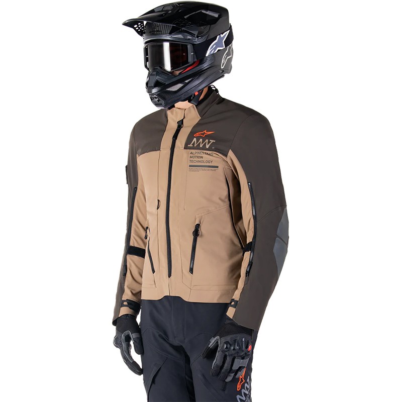 CHAQUETA ALPINESTARS AMT-8 STRETCH DRYSTAR XF DARK BROWN/DARK KHAKI