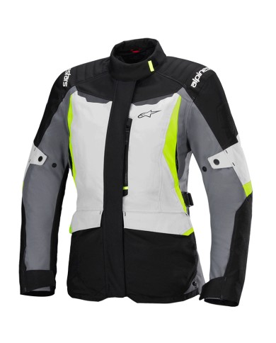 CHAQUETA ALPINESTARS STELLA ST-1 WATERPROOF LADY ICE GRAY/BLACK/YELLOW FLUO