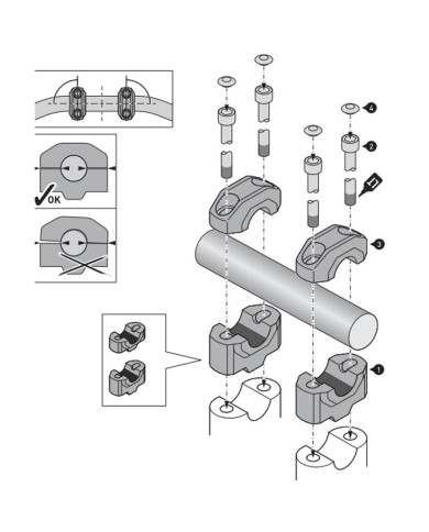 ELEVADOR DE MANILLAR SW-MOTECH 28 MM LEH.00.039.24100.30/B