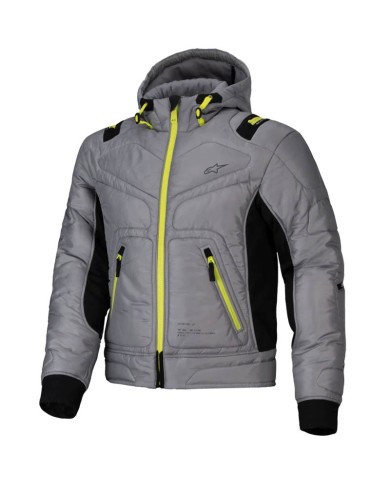 CHAQUETA ALPINESTARS MOHOBBS WATERPROOF LUNAR GRAY/LIME PUNCH
