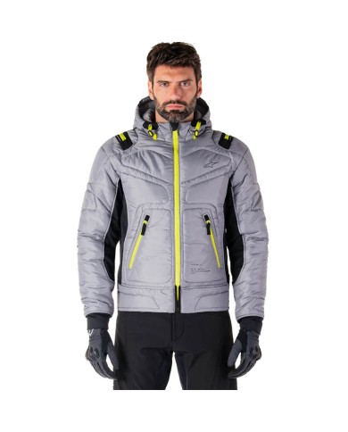 CHAQUETA ALPINESTARS MOHOBBS WATERPROOF LUNAR GRAY/LIME PUNCH