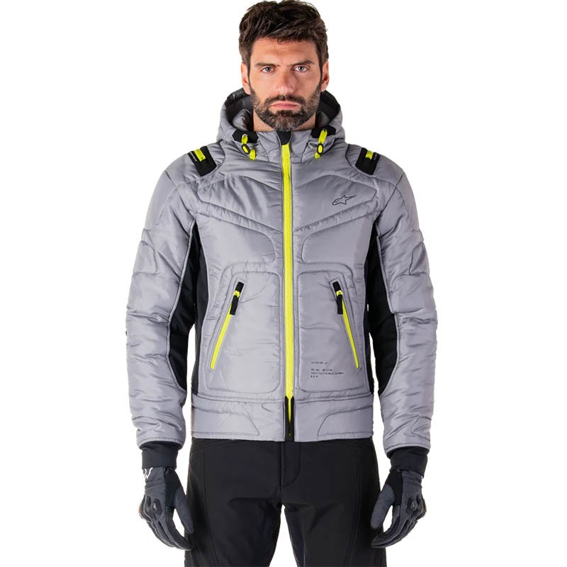 CHAQUETA ALPINESTARS MOHOBBS WATERPROOF LUNAR GRAY/LIME PUNCH
