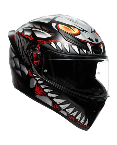 CASCO AGV K1 S LYZARD MATT BLACK/GREY/RED