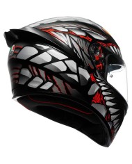 CASCO AGV K1 S LYZARD MATT BLACK/GREY/RED