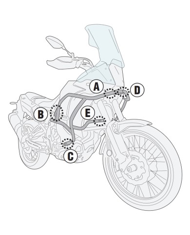 DEFENSAS DE CARENADO GIVI TN2165 YAMAHA TENERE 700 WORLD RAID