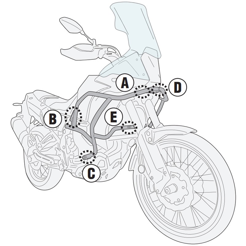 DEFENSAS DE CARENADO GIVI TN2165 YAMAHA TENERE 700 WORLD RAID