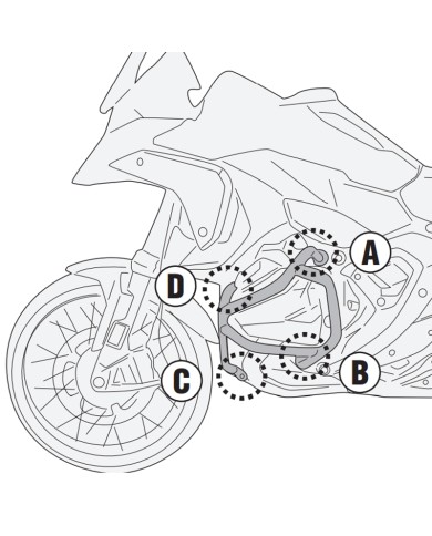 DEFENSAS DE MOTOR GIVI TN5143 BMW R 1300 GS