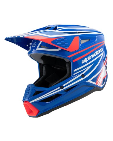 CASCO ALPINESTARS S-M3 INFANTIL WURX BLUE/RED/WHITE