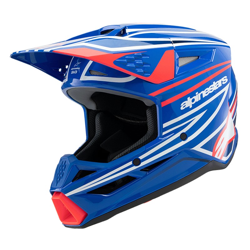 CASCO ALPINESTARS S-M3 INFANTIL WURX BLUE/RED/WHITE