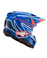 CASCO ALPINESTARS S-M3 INFANTIL WURX BLUE/RED/WHITE