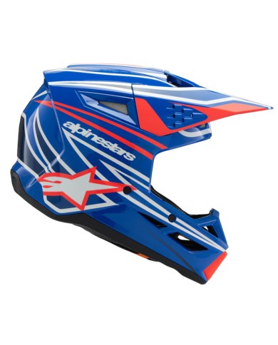 CASCO ALPINESTARS S-M3 INFANTIL WURX BLUE/RED/WHITE