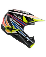 CASCO ALPINESTARS S-M3 INFANTIL WURX BLACK/YELLOW FLUO/BLUE