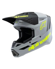 CASCO ALPINESTARS S-M3 INFANTIL RADIUM GREY/BLACK/YELLOW FLUO MATT