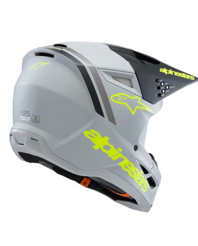 CASCO ALPINESTARS S-M3 INFANTIL RADIUM GREY/BLACK/YELLOW FLUO MATT