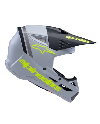 CASCO ALPINESTARS S-M3 INFANTIL RADIUM GREY/BLACK/YELLOW FLUO MATT