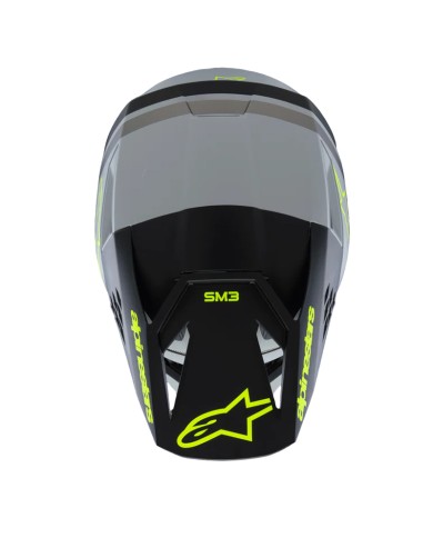 CASCO ALPINESTARS S-M3 INFANTIL RADIUM GREY/BLACK/YELLOW FLUO MATT