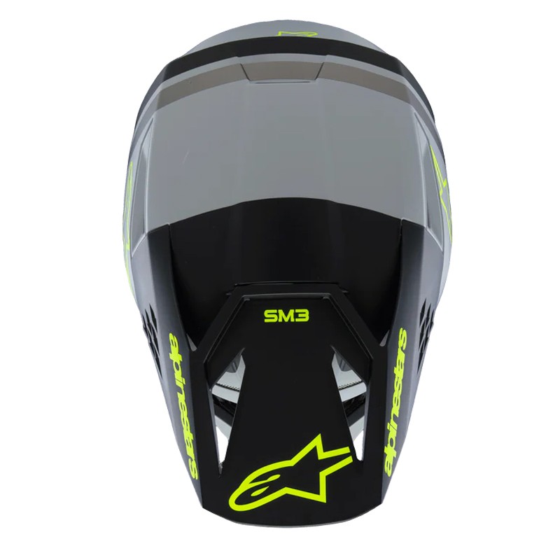 CASCO ALPINESTARS S-M3 INFANTIL RADIUM GREY/BLACK/YELLOW FLUO MATT