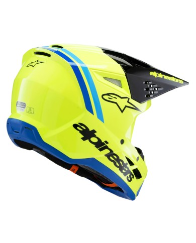 CASCO ALPINESTARS S-M3 INFANTIL RADIUM YELLOW FLUO/BLACK/BLUE