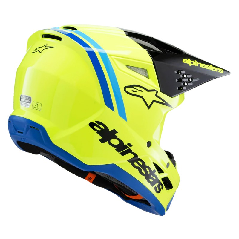 CASCO ALPINESTARS S-M3 INFANTIL RADIUM YELLOW FLUO/BLACK/BLUE