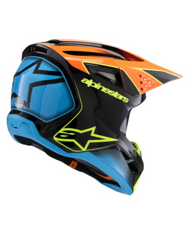 CASCO ALPINESTARS S-M3 INFANTIL FRAY BLACK/ORANGE/YELLOW