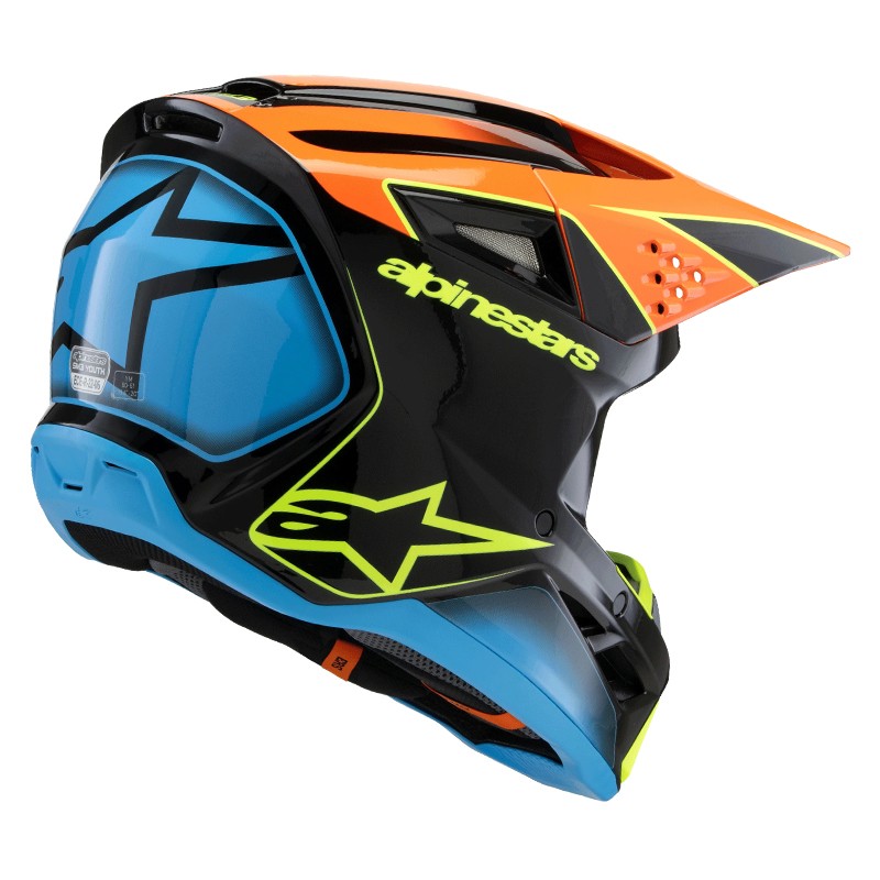 CASCO ALPINESTARS S-M3 INFANTIL FRAY BLACK/ORANGE/YELLOW