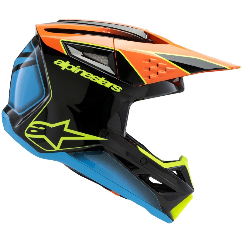 CASCO ALPINESTARS S-M3 INFANTIL FRAY BLACK/ORANGE/YELLOW