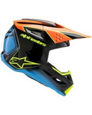 CASCO ALPINESTARS S-M3 INFANTIL FRAY BLACK/ORANGE/YELLOW
