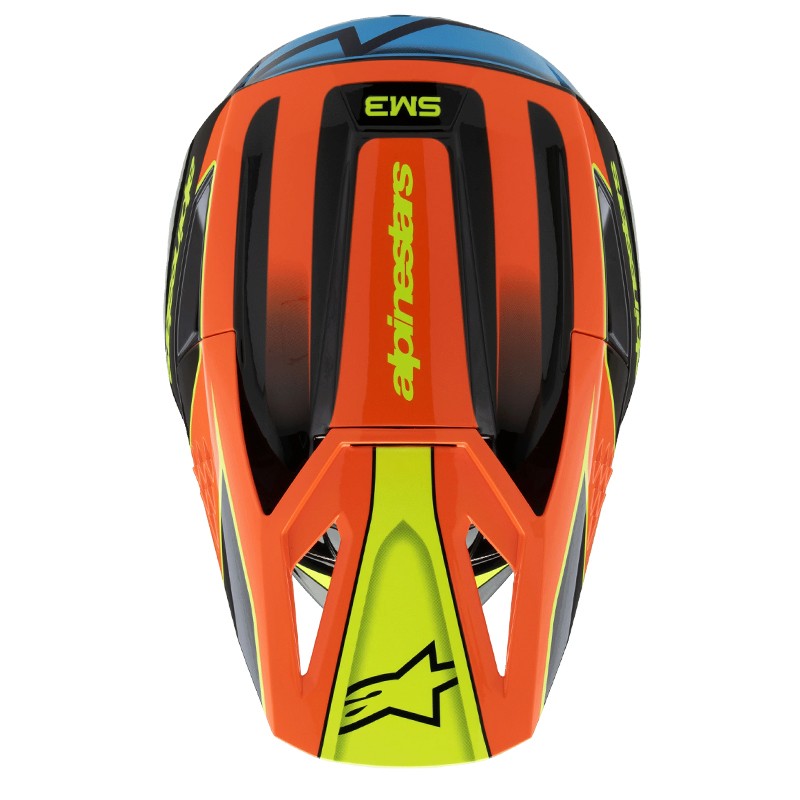 CASCO ALPINESTARS S-M3 INFANTIL FRAY BLACK/ORANGE/YELLOW
