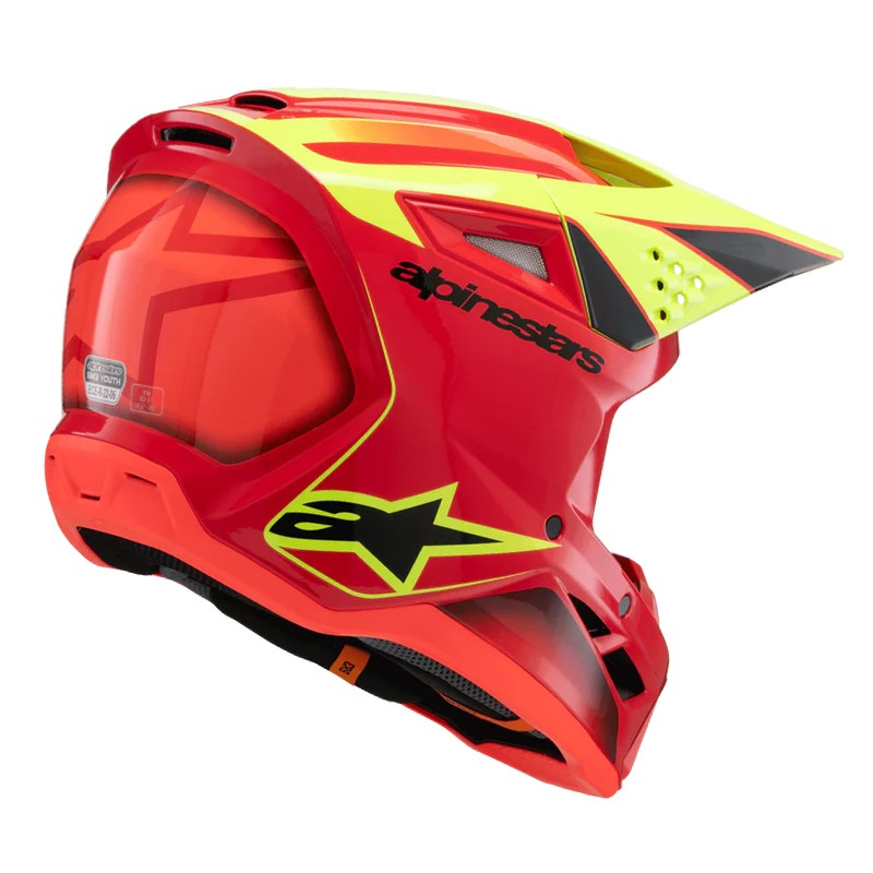CASCO ALPINESTARS S-M3 INFANTIL FRAY RED/YELLOW FLUO