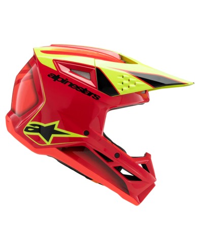 CASCO ALPINESTARS S-M3 INFANTIL FRAY RED/YELLOW FLUO