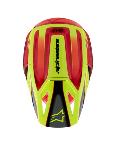 CASCO ALPINESTARS S-M3 INFANTIL FRAY RED/YELLOW FLUO