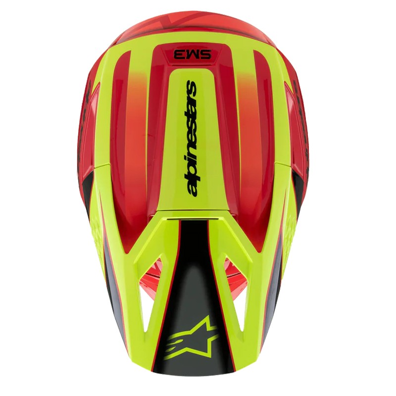CASCO ALPINESTARS S-M3 INFANTIL FRAY RED/YELLOW FLUO