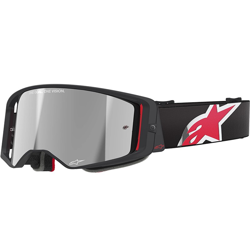 GAFAS ALPINESTARS SUPERTECH CORP BLACK/RED/LENS MIRROR SILVER